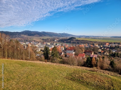 Obraz na płótnie Mieroszow, a charming town in the Sudetes Mountains w salonie