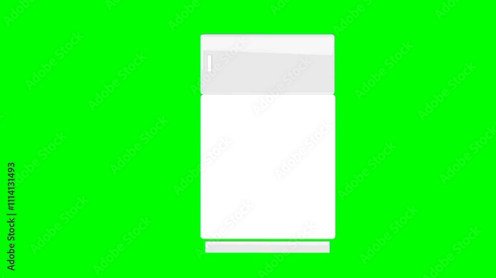 open the refrigerator, icon animation green screen open the refrigerator, icon animation green screen