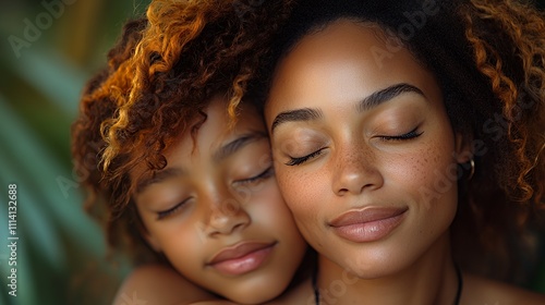 A tender moment between a mother and daughter, showcasing love and connection.