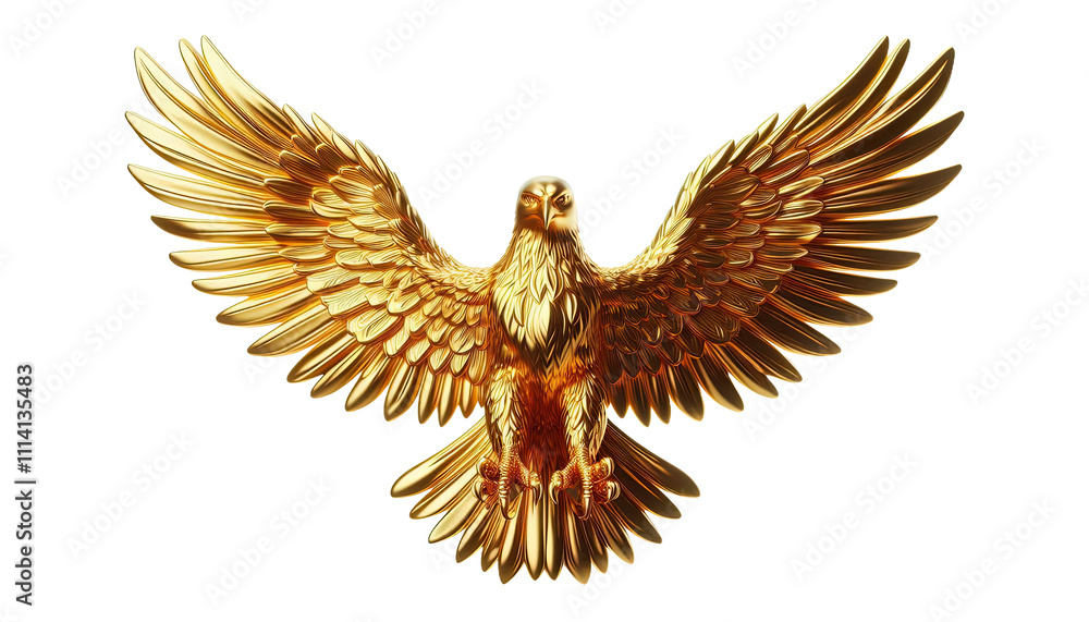 Obraz premium Golden Eagle Silhouette In Flight