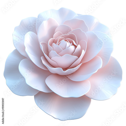 Beautiful pink flower on transparent background