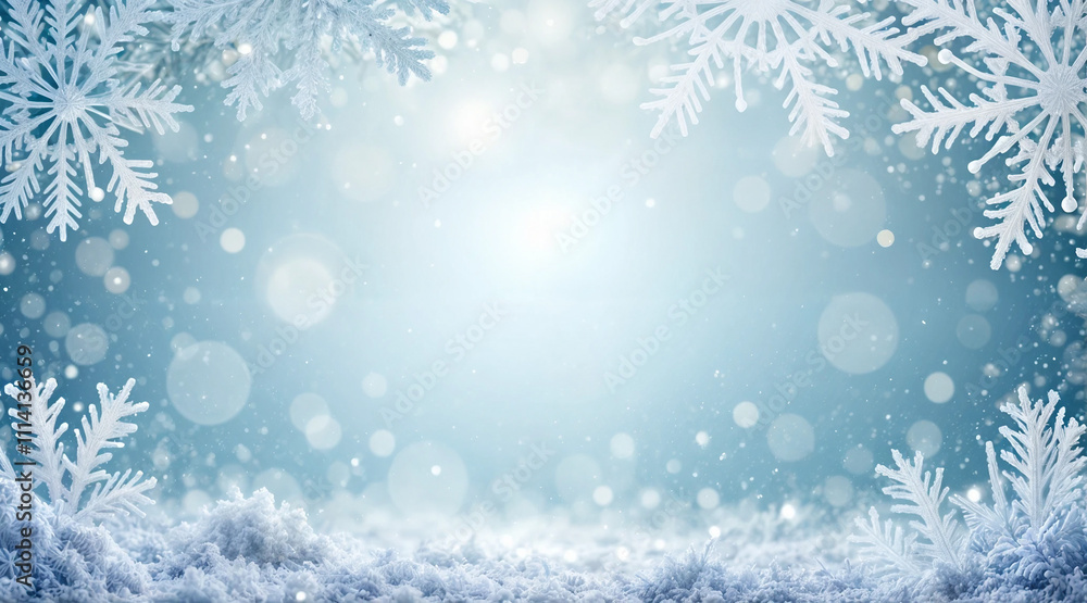 winter themed landscape background featuring white snowflake soft blue patterns ideal for festive holiday cards seasonal promotion, dreamy atmosphere designs winter themed landscape background featuring white snowflake soft blue patterns ideal for festive holiday cards seasonal promotion, dreamy atmosphere designs