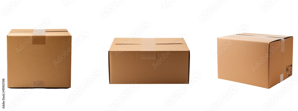This Collection of cardboard box with tape, isolated on a transparent background. This Collection of cardboard box with tape, isolated on a transparent background.