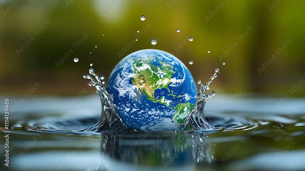 Encased Planet:A Water Droplet's Symbolic Environmental Preservation Encased Planet:A Water Droplet's Symbolic Environmental Preservation