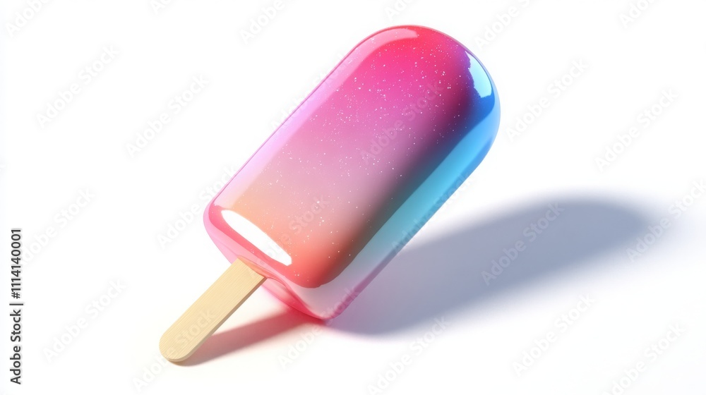 Colorful 3D Popsicle with Summer Vibe Colorful 3D Popsicle with Summer Vibe