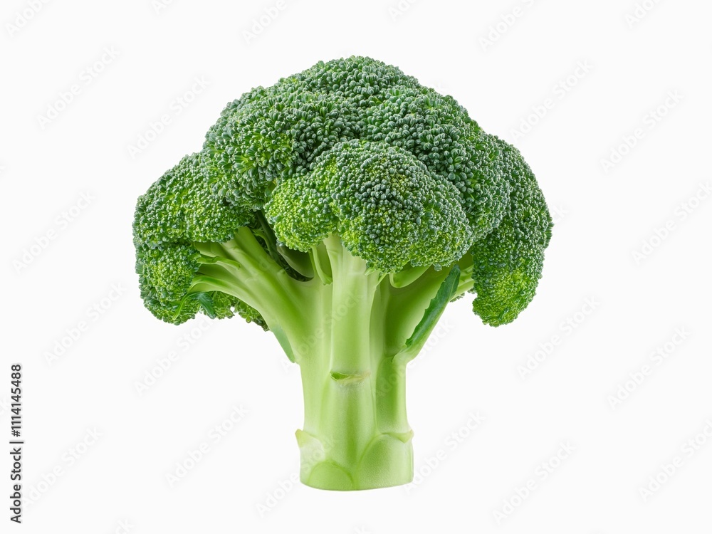 fresh broccoli isolated on white background close-up with full depth of field. fresh broccoli isolated on white background close-up with full depth of field.