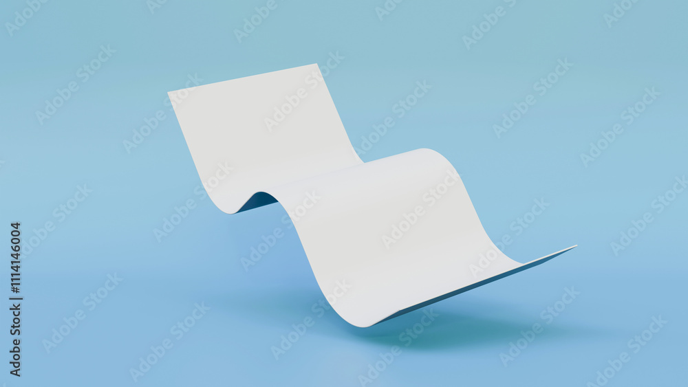 Blank paper bill on blue background. Blank paper bill concept on blue background. Business accounting concept. Banking paper. Blank paper bill on blue background. Blank paper bill concept on blue background. Business accounting concept. Banking paper.