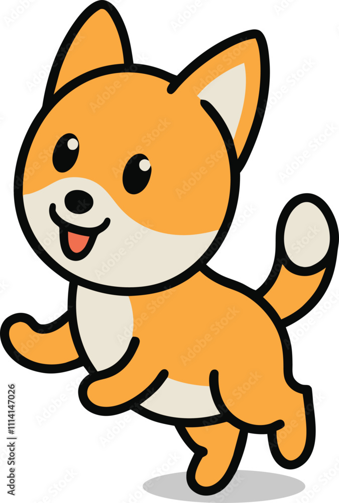 chibi dog character icon vector illustration chibi dog character icon vector illustration