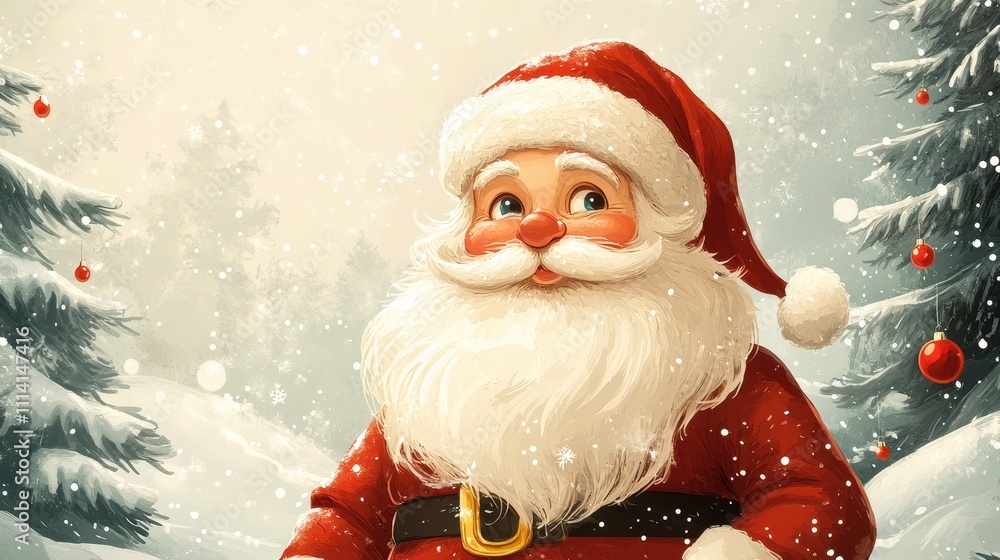 christmas greeting card with santa claus christmas greeting card with santa claus