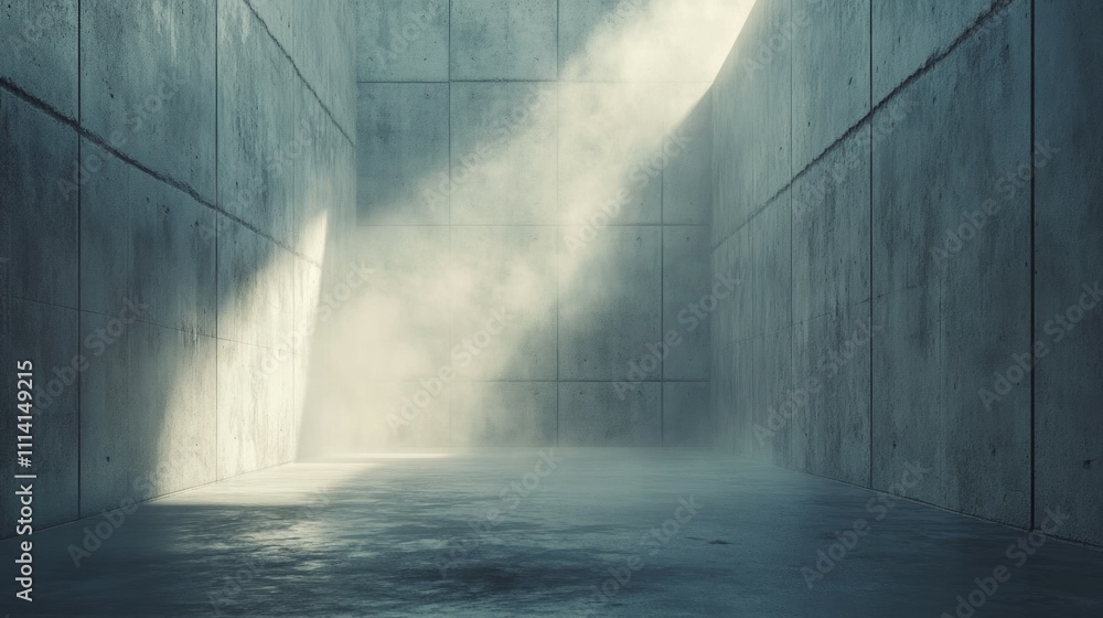Front-perspective of a beautiful concrete wall, dust in the air Front-perspective of a beautiful concrete wall, dust in the air