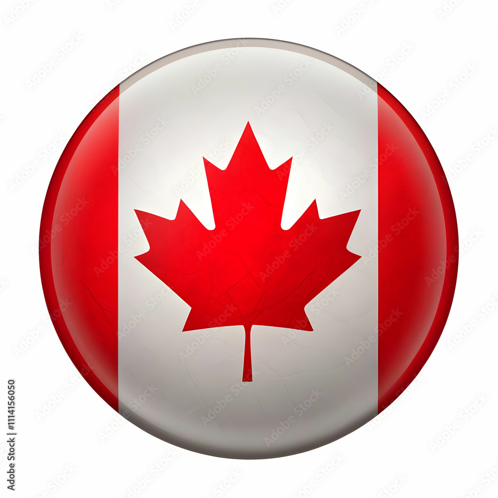 canada flag on white background