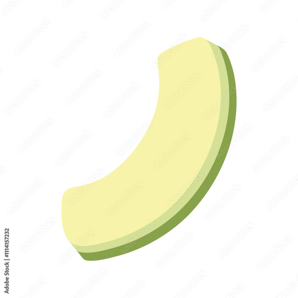 Summer green slice of avocado. Hand drawn cartoon fruit illustration. Summer green slice of avocado. Hand drawn cartoon fruit illustration.