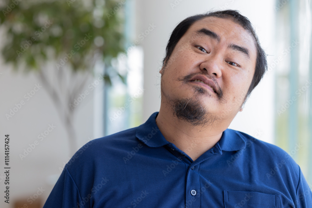 Angry Asian middle aged man with irritating expression, upset unhappy midage old real man staring at you with frustrated mood, upset emotion Angry Asian middle aged man with irritating expression, upset unhappy midage old real man staring at you with frustrated mood, upset emotion