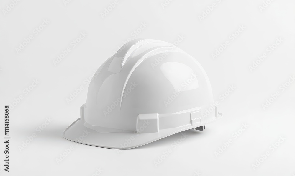 An isolated hard hat mockup on a white backdrop, ideal for construction-themed graphics or safety awareness initiatives with plenty of space for text. An isolated hard hat mockup on a white backdrop, ideal for construction-themed graphics or safety awareness initiatives with plenty of space for text.