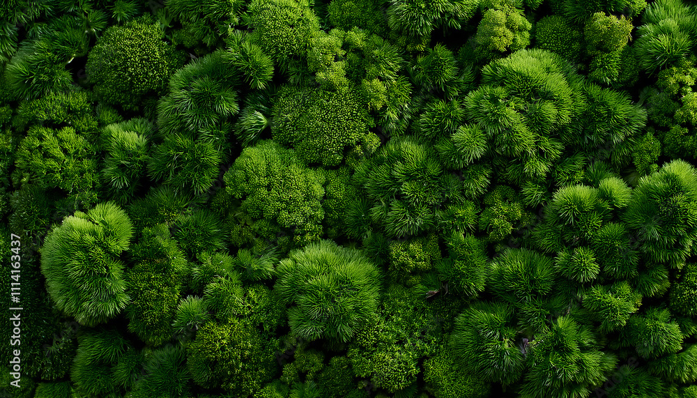 Fototapeta premium Green moss texture for flat view background