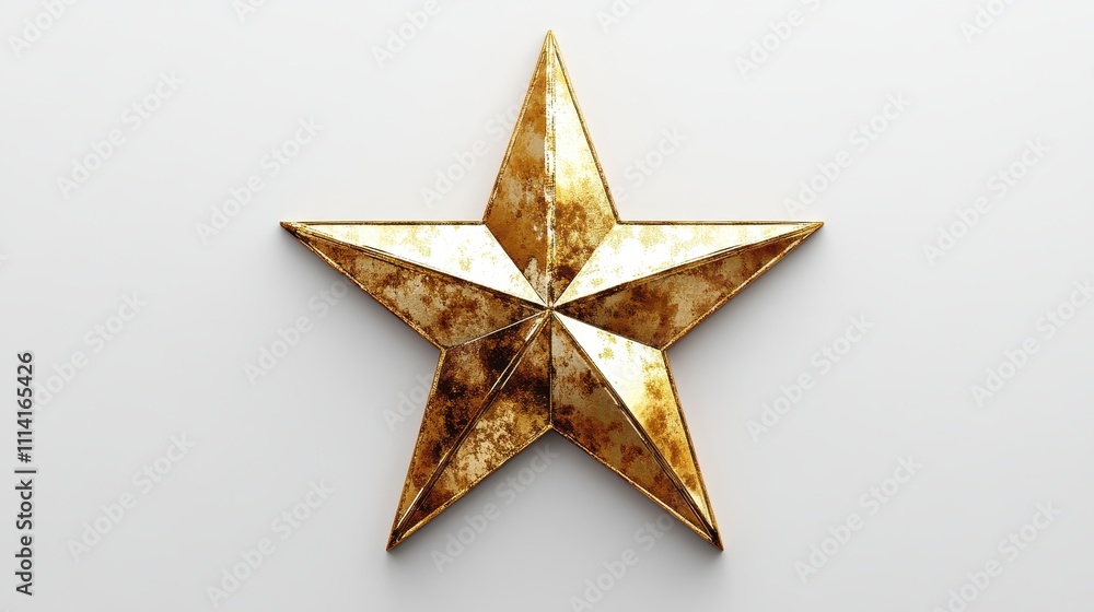 Golden star symbol white background shape. Golden star symbol white background shape.