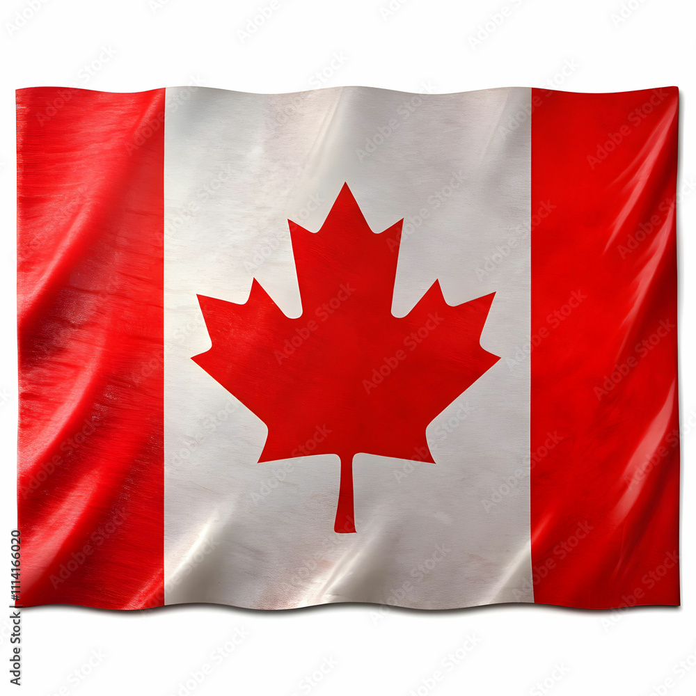 canada flag on white background canada flag on white background