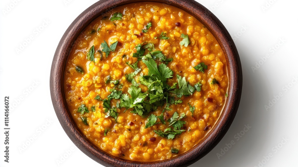 bowl of healthy dal khichadi or khichdi top view isolated on transparent white background, clipping path bowl of healthy dal khichadi or khichdi top view isolated on transparent white background, clipping path