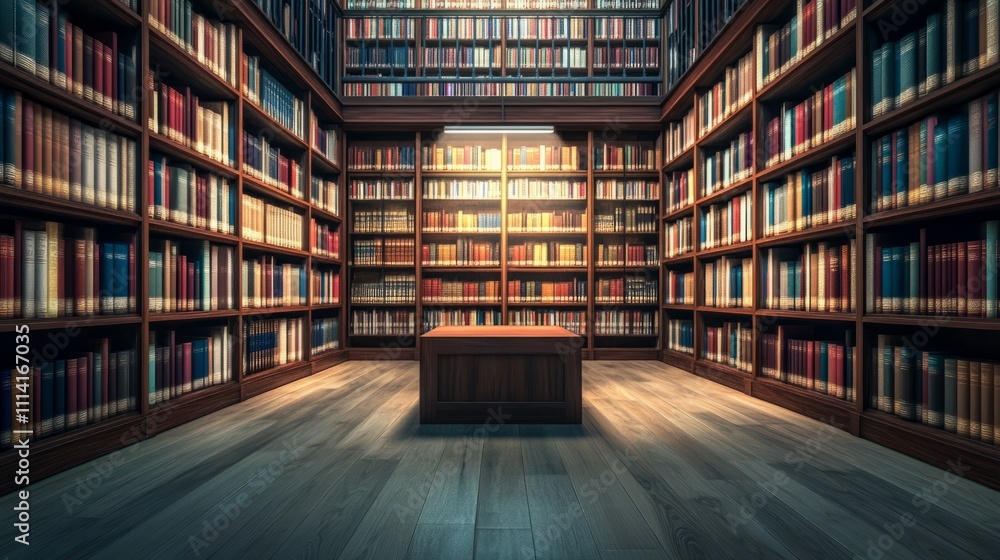 Obraz premium Library, reading a book