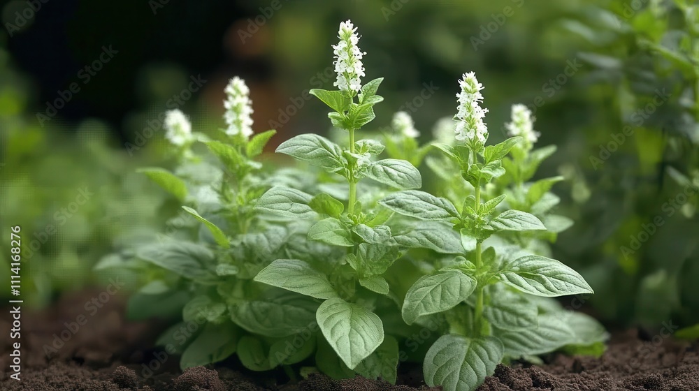 Plant flower white herbs. Plant flower white herbs.