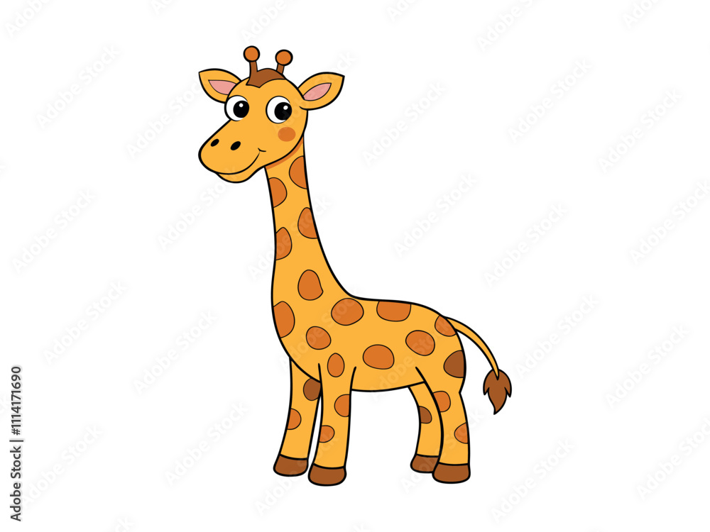 Fototapeta premium giraffe cartoon illustration