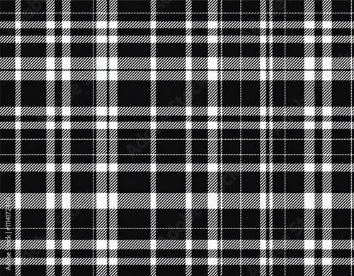 seamless black and white plaid pattern