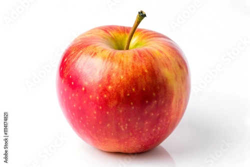 Red apple on white background