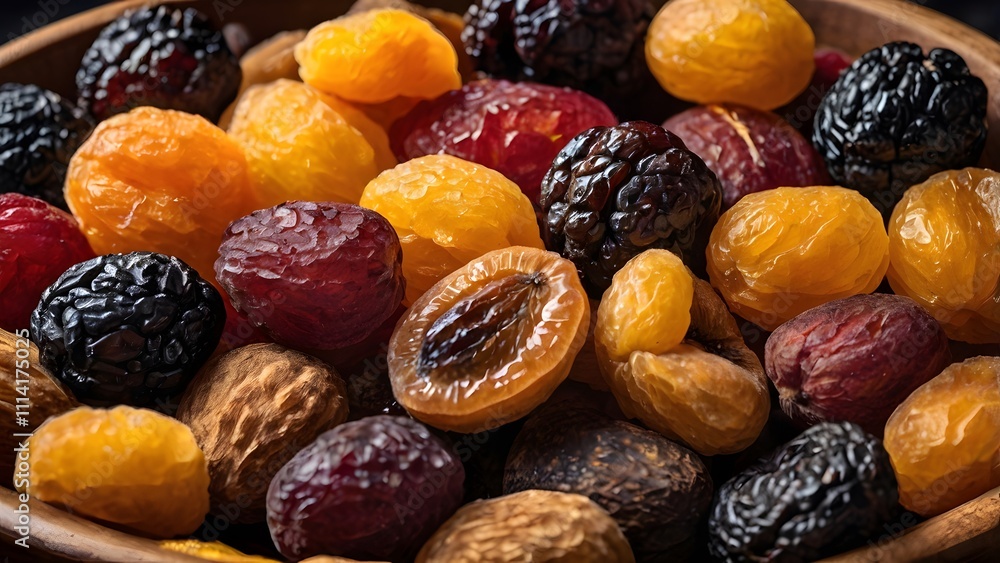 Dried Fruit Mix Apricots Prunes Dates Figs Bowl Dried Fruit Mix Apricots Prunes Dates Figs Bowl