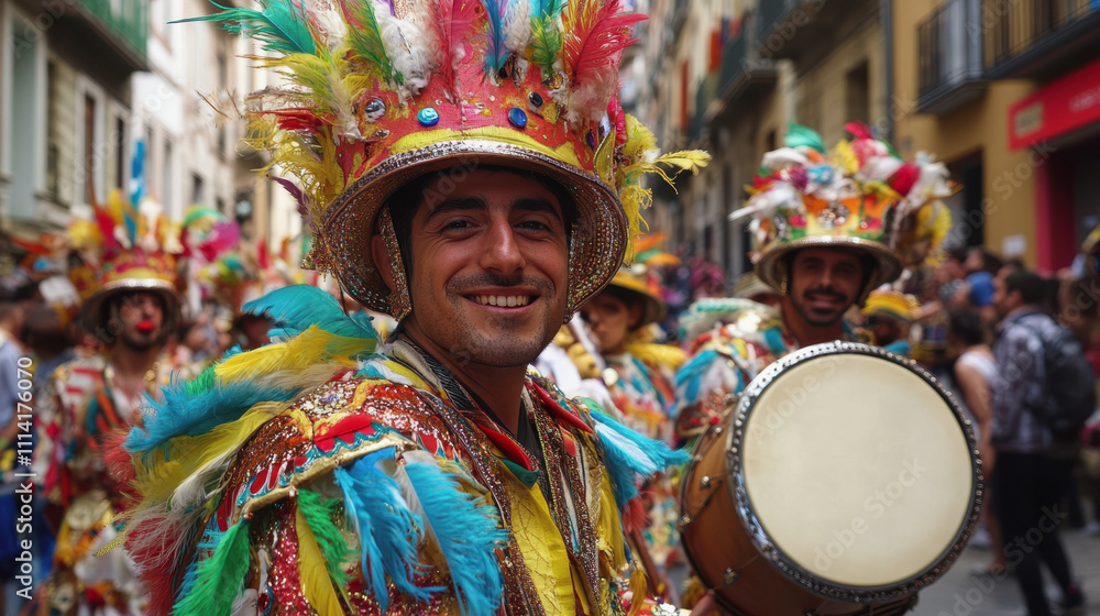 Fototapeta premium Tamborrada w San Sebastian to święto w Hiszpanii. święto w Hiszpanii