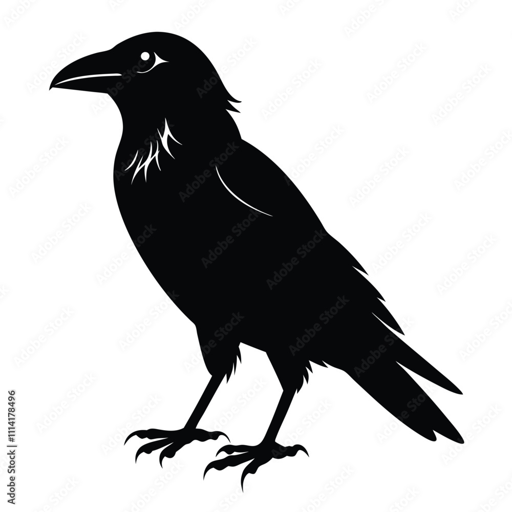 Abstract Raven Bird Silhouette Vector Illustration Design Abstract Raven Bird Silhouette Vector Illustration Design