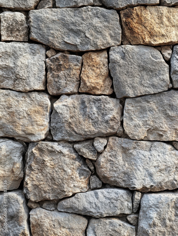 Stone wall with a small amount of rocks, gray background Stone wall with a small amount of rocks, gray background