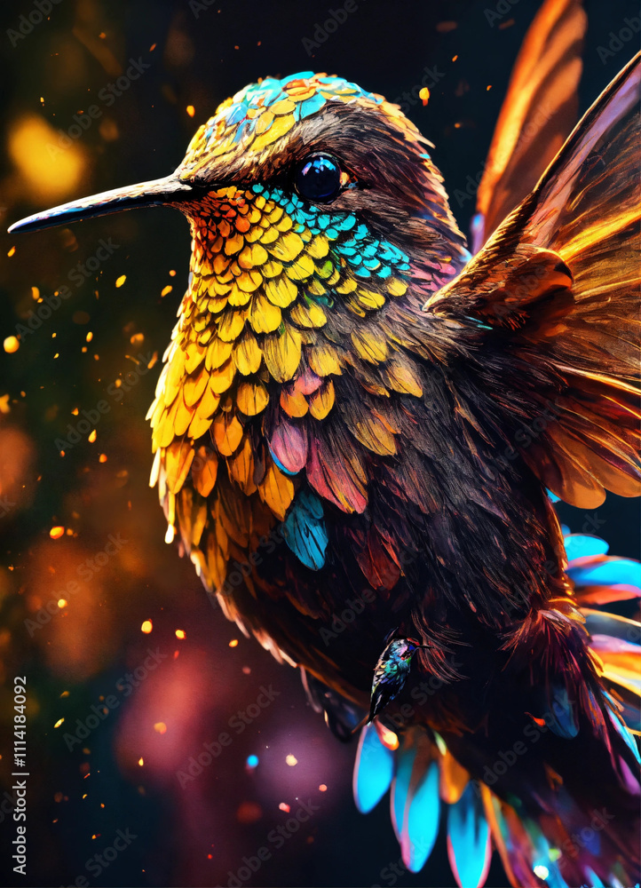Fototapeta premium bird in the night