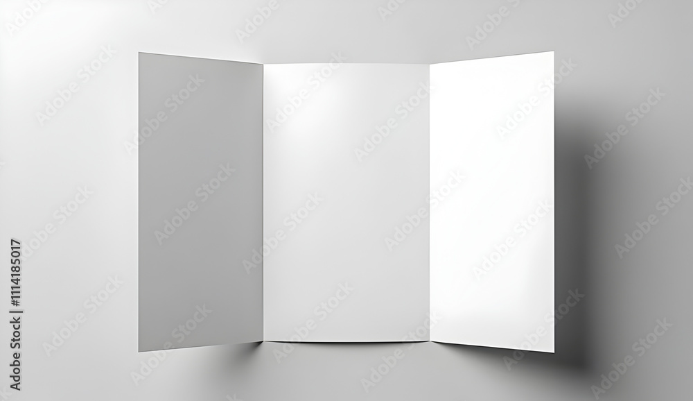 Three-Panel Brochure Mockup with Minimalist Design Three-Panel Brochure Mockup with Minimalist Design