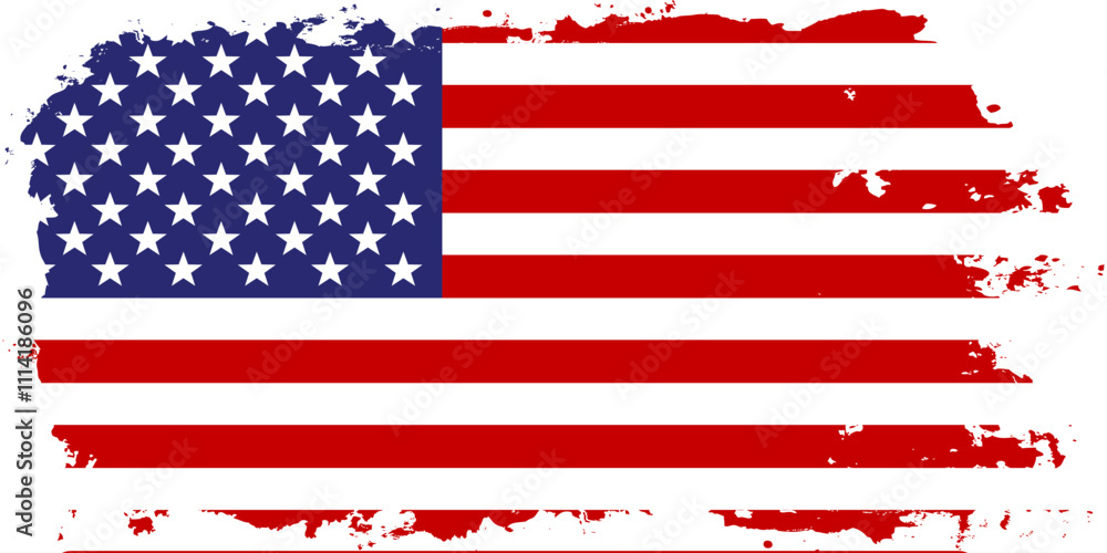 American flag grunge paint texture. USA Flag. Distressed US symbol, United States flag Vector Illustration for Celebration Holiday 4 of July American President Day. American flag grunge paint texture. USA Flag. Distressed US symbol, United States flag Vector Illustration for Celebration Holiday 4 of July American President Day.