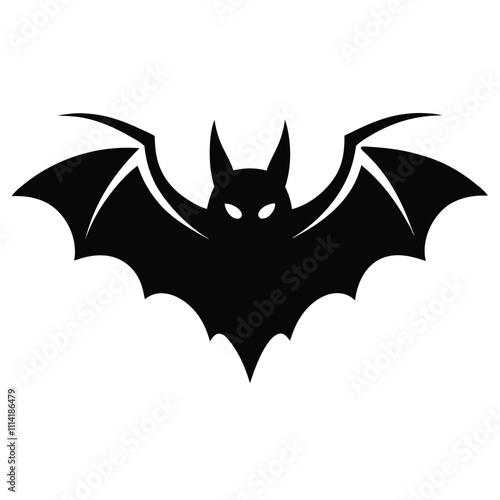 Vector Illustration of Bat Icon Silhouette
