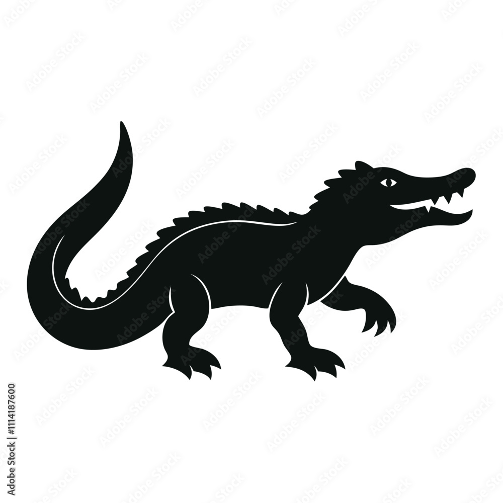 Unique Crocodile Vector Illustration for Logos Unique Crocodile Vector Illustration for Logos