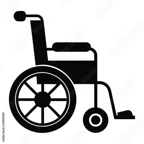 Wheelchair Icon Vector Illustration for Medical Use