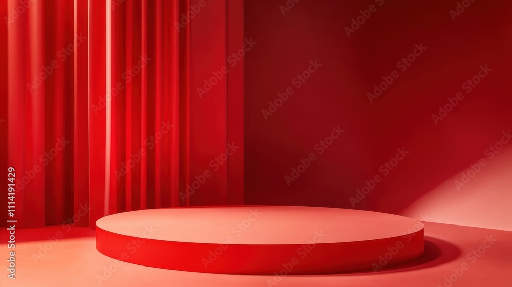 Saturated Red abstract 3D interior Saturated Red abstract 3D interior