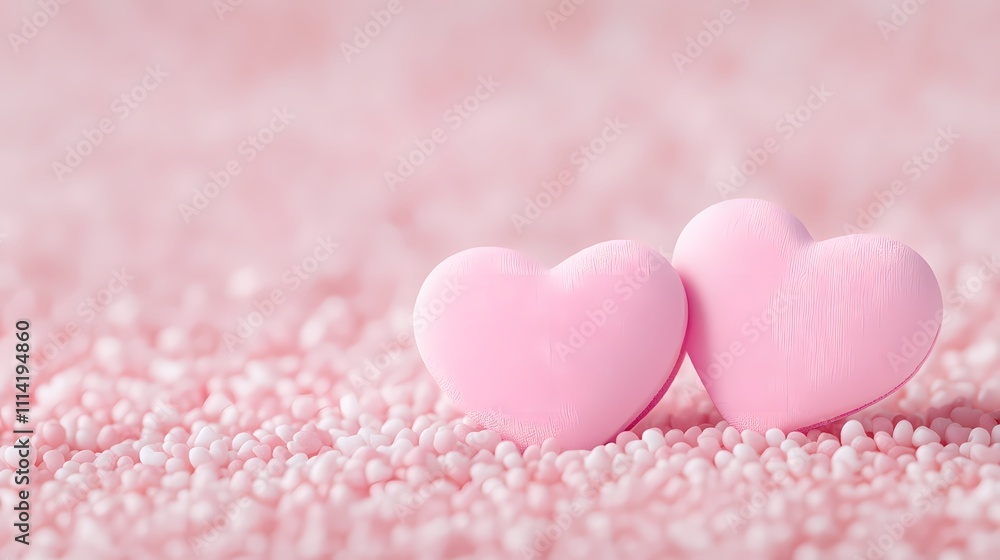 Two pink hearts. Two pink hearts.