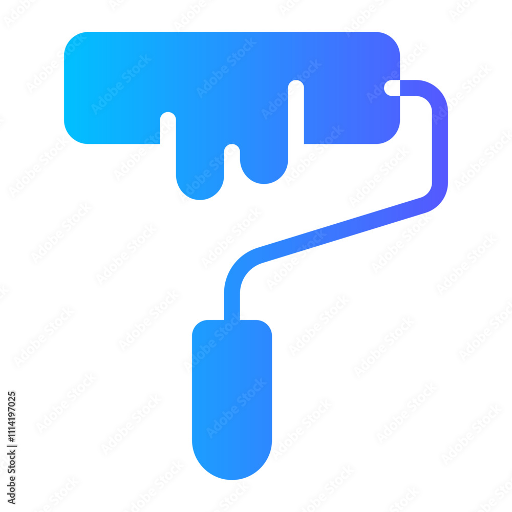 paint roller gradient icon paint roller gradient icon