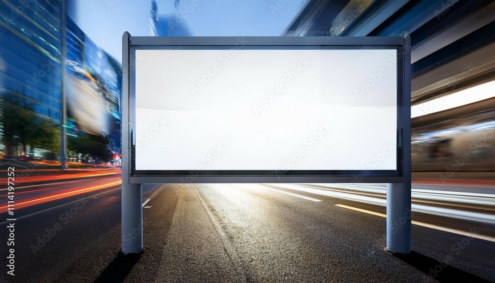 blank urban billboard with motion blur blank urban billboard with motion blur
