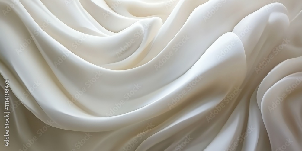 Obraz premium Abstract white wavy texture with smooth flowing lines modern minimalist design soft lighting high detail on a neutral background