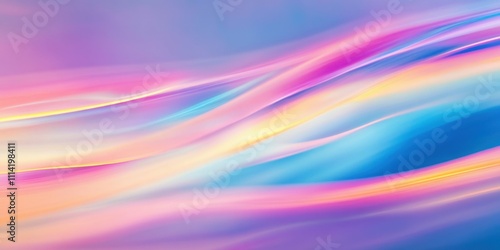 Abstract soft-focus blur of multicolored lights blending vibrant tones with smooth transitions and a festive feel