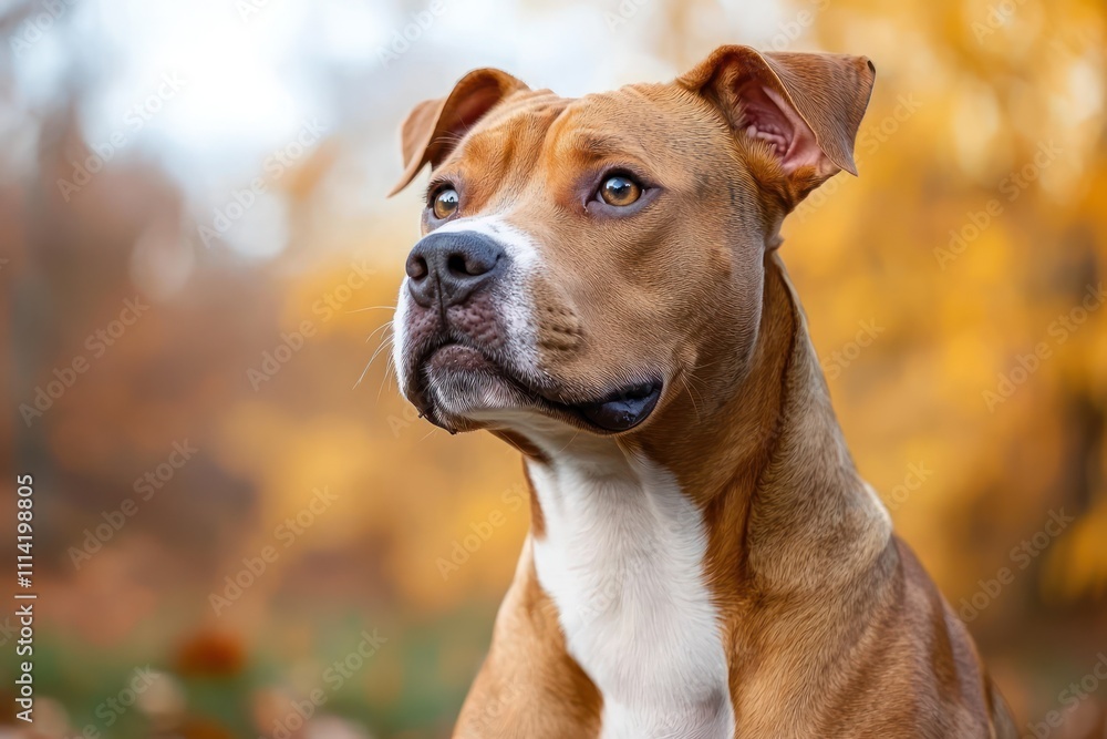 A portrait of a pit bull dog. A portrait of a pit bull dog.