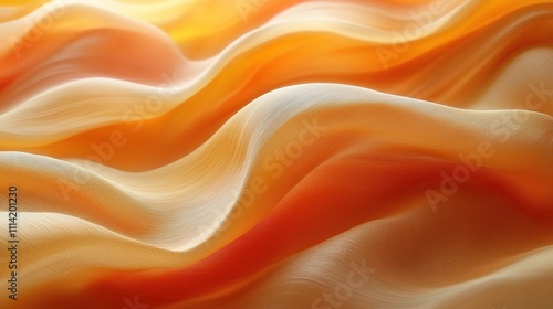 Abstract Flowing Textures in Warm Orange and Cream Tones