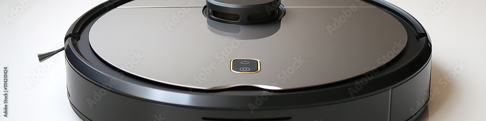 Robotic vacuum cleaner on white background Robotic vacuum cleaner on white background