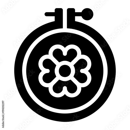 Cross stitch glyph icon
