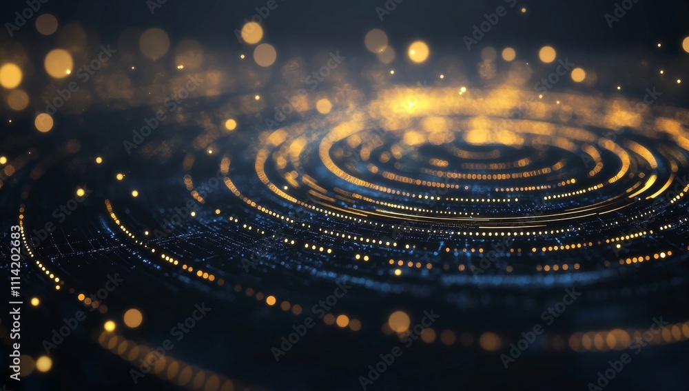 Abstract Digital Network with Golden Lights
Abstract Digital Network with Golden Lights