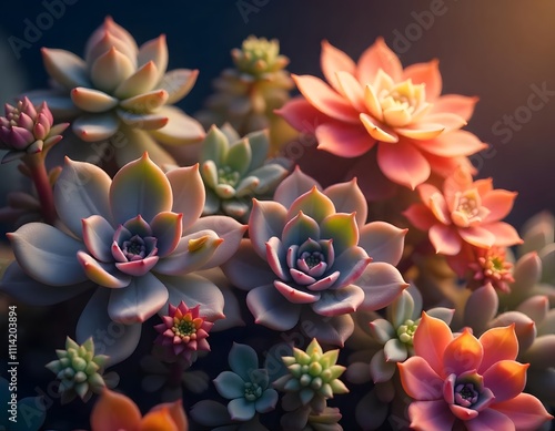 Mexican folk art style vector mandala floral pattern nature composition in circle inspired by tradition