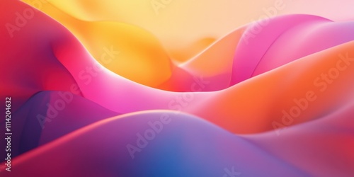 Abstract rainbow gradient blending soft vibrant hues with smooth transitions a modern and colorful background design under soft light